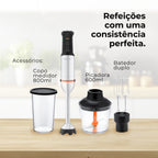 Varinha Mágica BlendMax HexaBlade AntiScratch C/ Acessórios 2000W 2056FL FLAMA