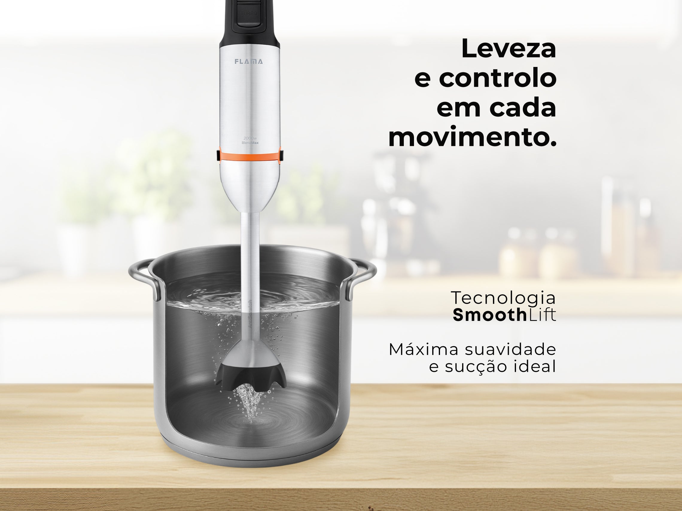 Varinha Mágica BlendMax HexaBlade AntiScratch C/ Acessórios 2000W 2056FL FLAMA