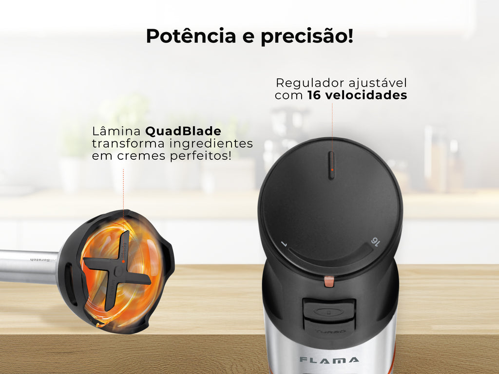 Varinha Mágica BlendUltra AntiScratch 1500W 2062FL FLAMA