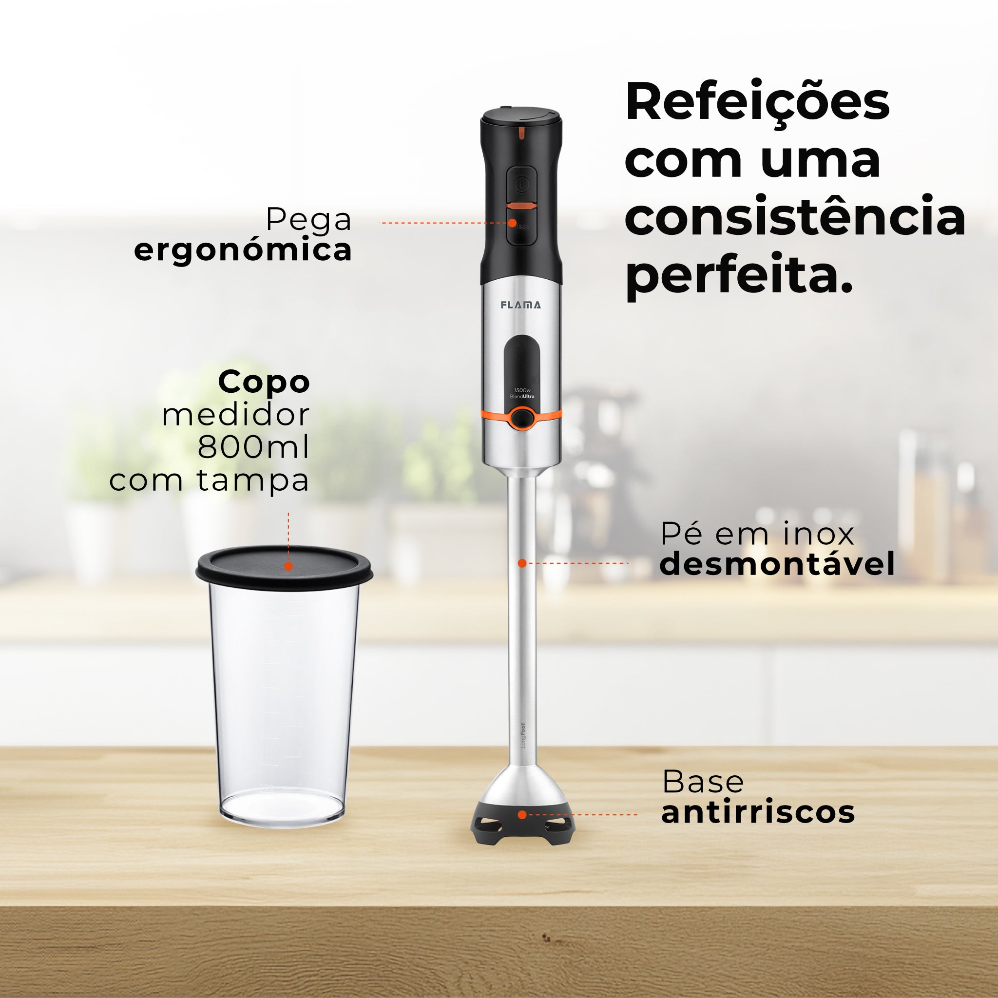 Varinha Mágica BlendUltra LongFoot AntiScratch 1500W 2063FL