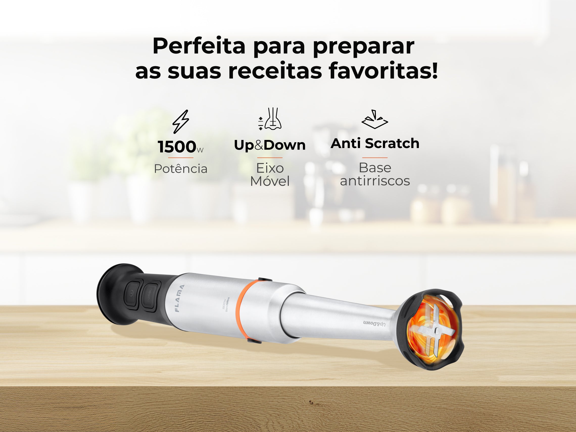 Varinha Mágica BlendUltra AntiScratch Up&Down 1500W 2064FL FLAMA