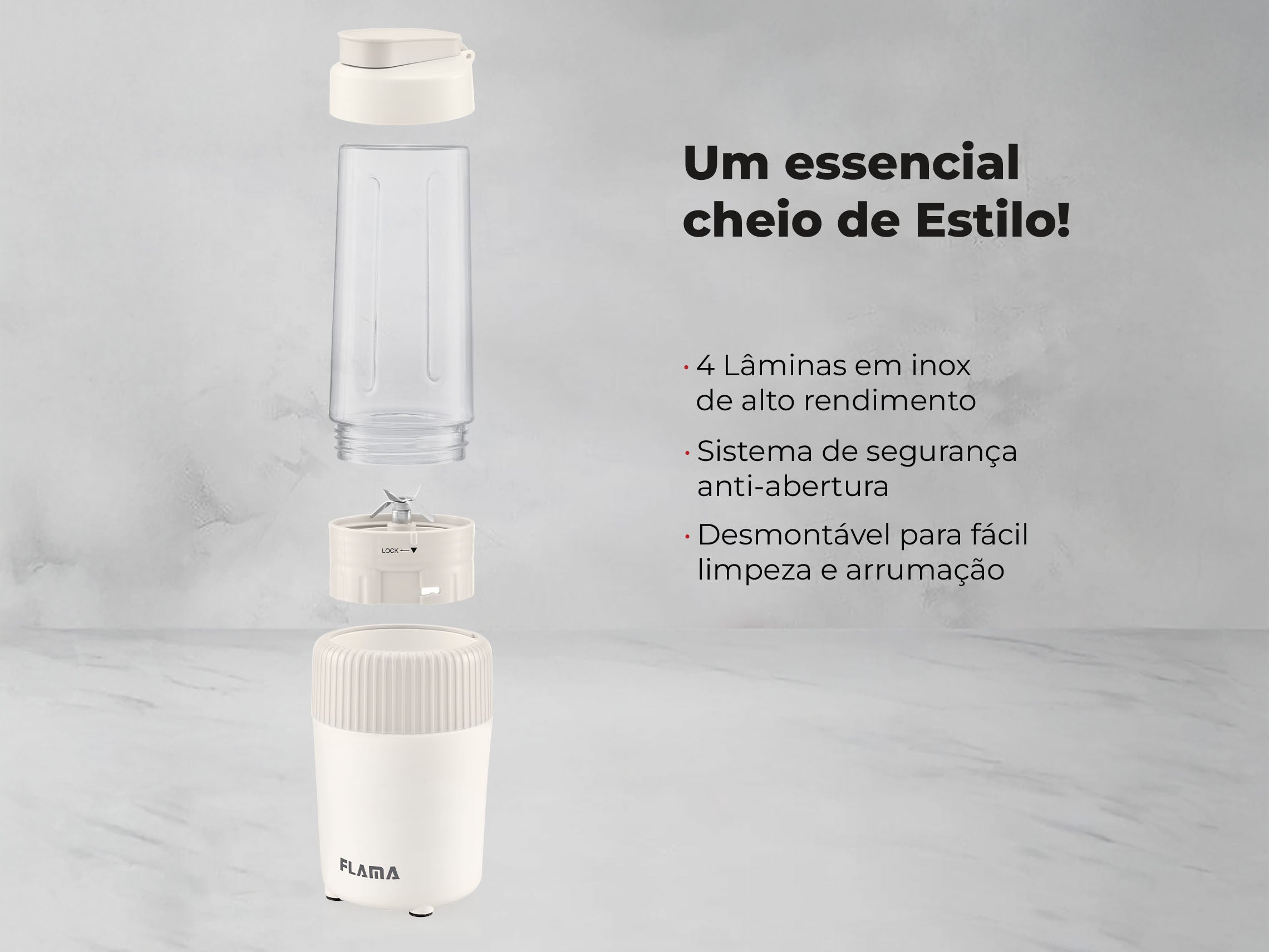 Liquidificadora To-Go Pearl White 2221FL FLAMA