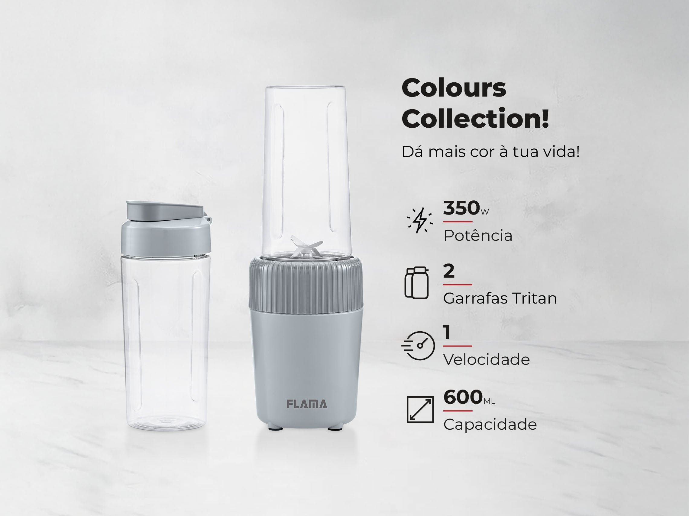 Liquidificadora To-Go Stone Gray 2222FL FLAMA