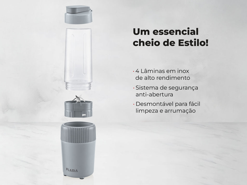 Liquidificadora To-Go Stone Gray 2222FL FLAMA