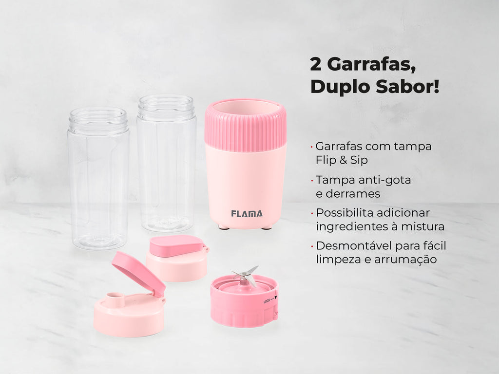 Liquidificadora To-Go Cherry Pink 2223FL FLAMA