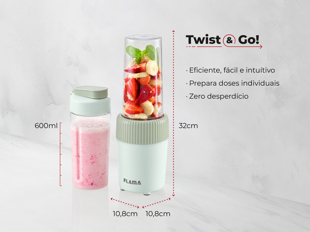 Liquidificadora To-Go Mint Green 2224FL FLAMA