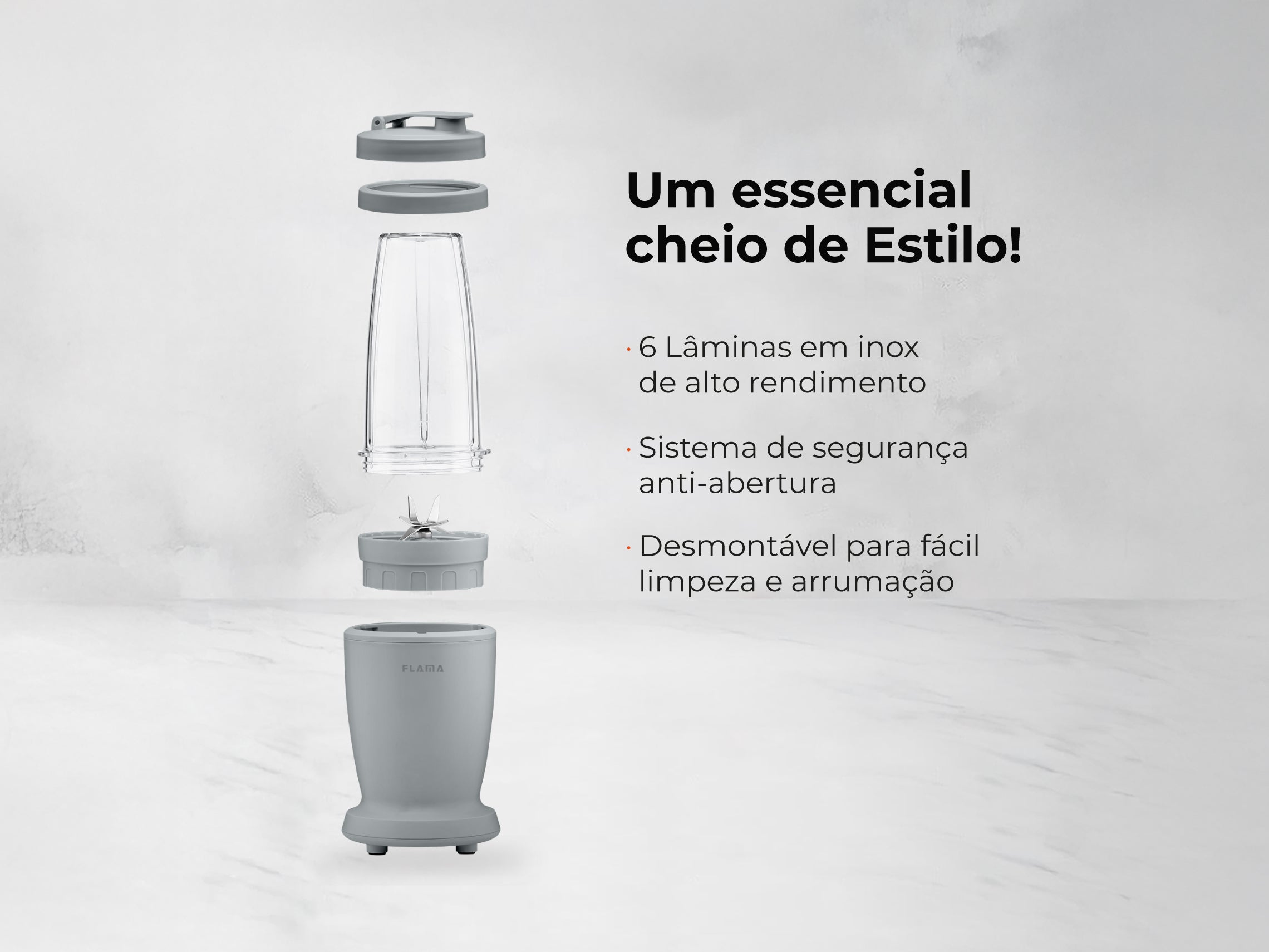 Liquidificadora To-Go Stone Gray 2226FL