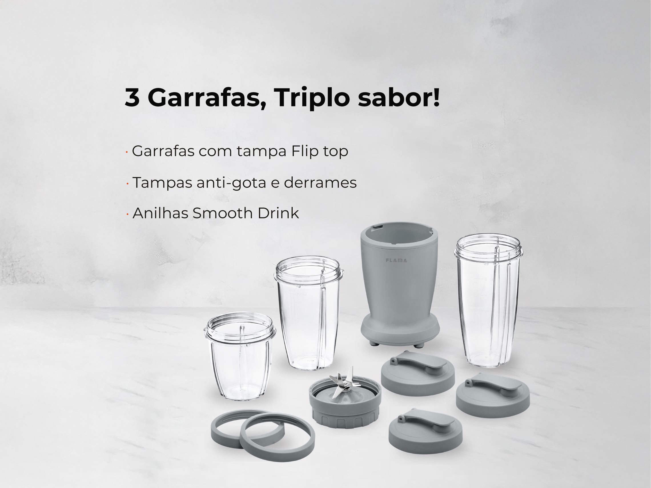 Liquidificadora To-Go Stone Gray 2226FL
