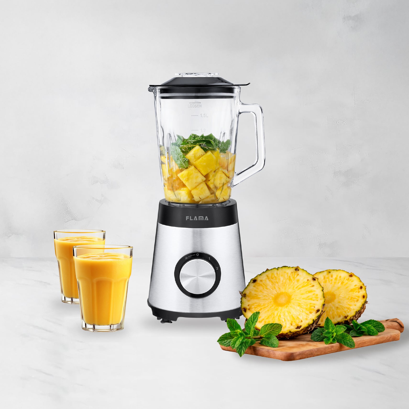 Liquidificadora Inox 1300W Com Copo de Vidro 2237FL