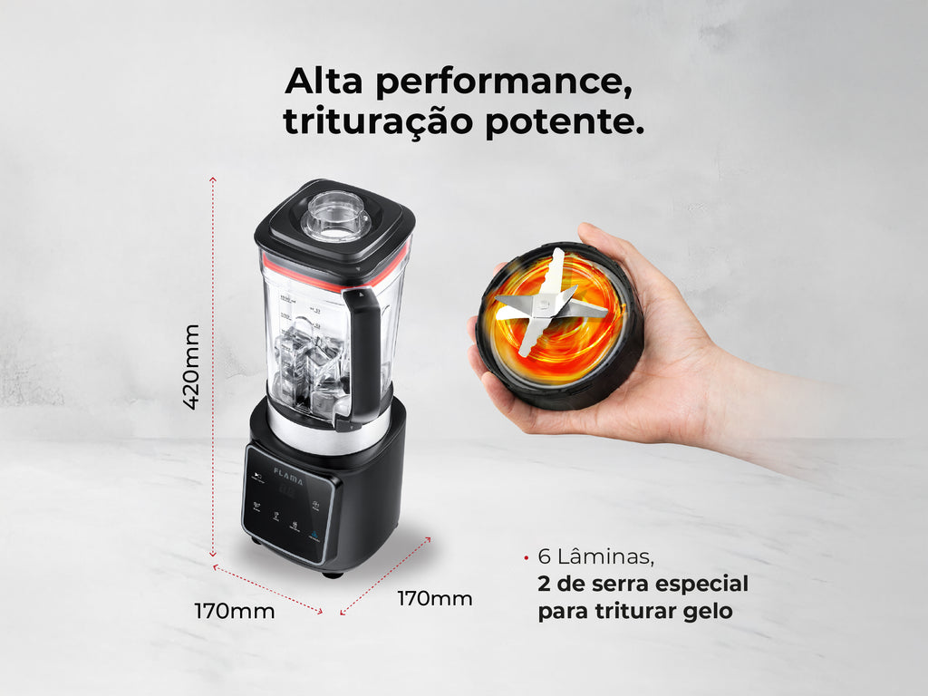 Liquidificadora Digital 1500W Com Copo Tritan 2253FL FLAMA