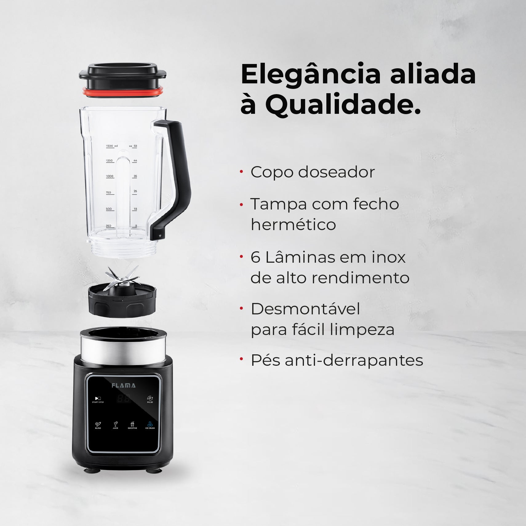 Liquidificadora Digital 1500W Com Copo Tritan 2253FL