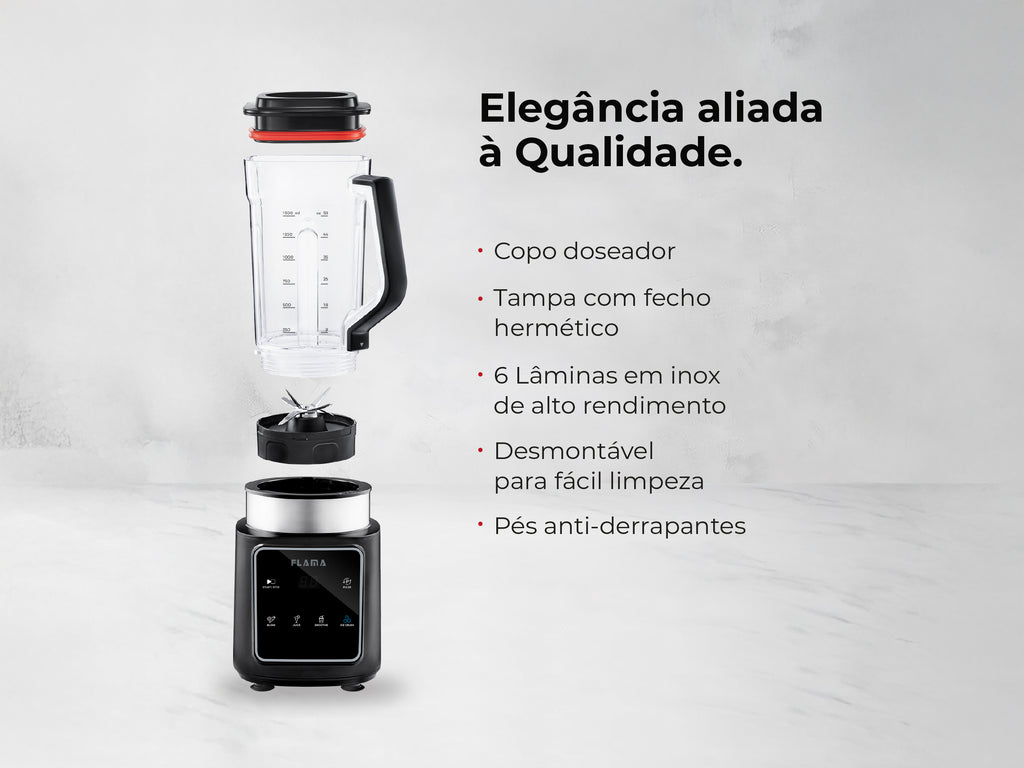 Liquidificadora Digital 1500W Com Copo Tritan 2253FL FLAMA