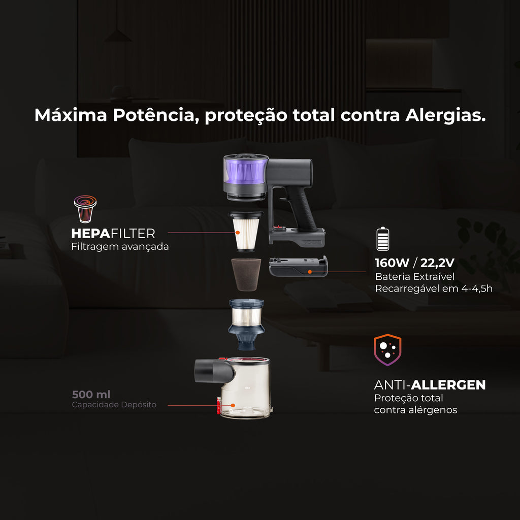 Aspirador Vertical ProClean 40 Sem Fios 1644FL