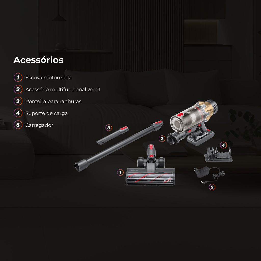 Aspirador Vertical ProForce 60 Sem Fios 1645FL