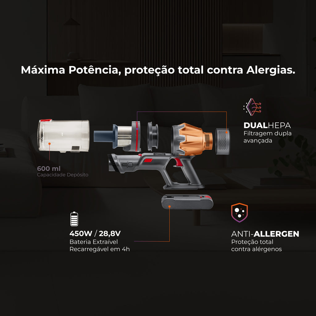 Aspirador Vertical ProForce Flex 75 Sem Fios 1647FL