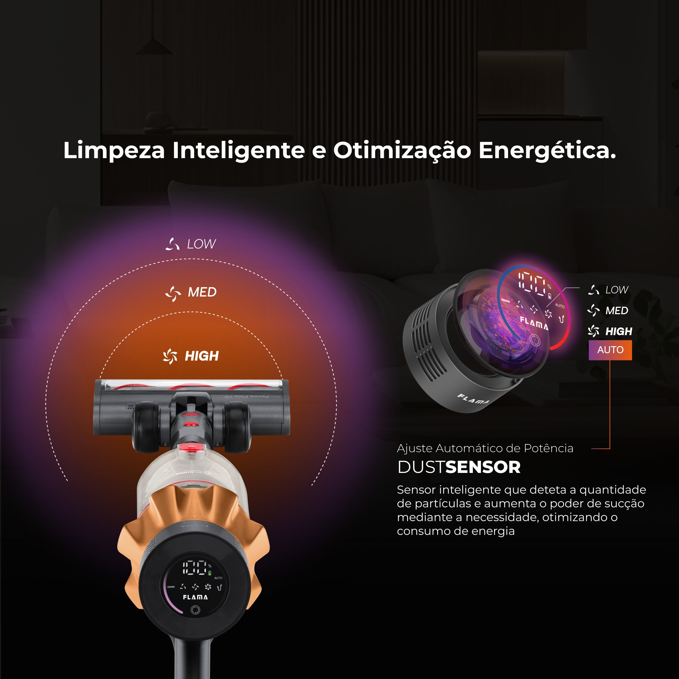 Aspirador Vertical ProForce Flex 75 Sem Fios 1647FL