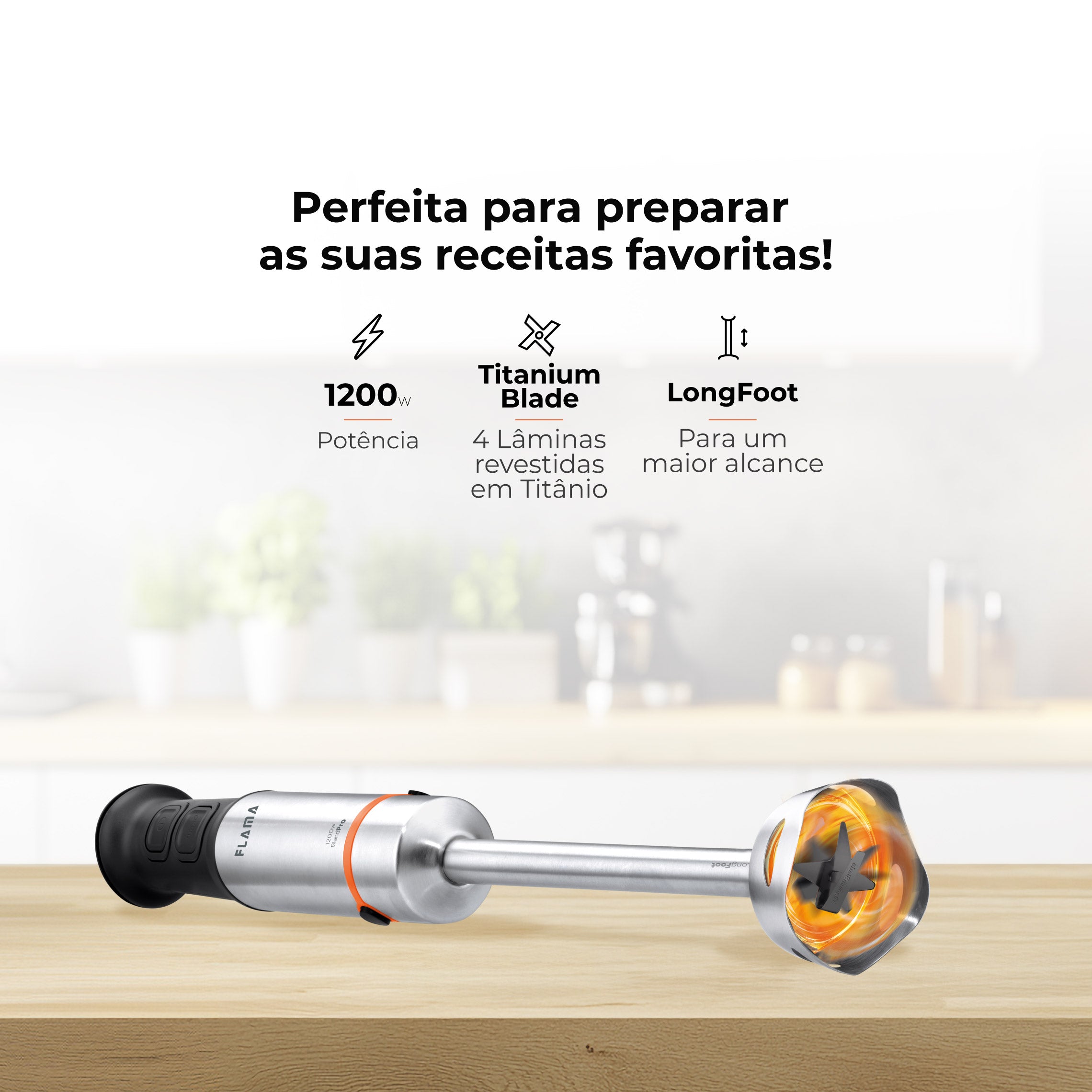 Varinha Mágica BlendPro QuadFlex LongFoot 1200W 2043FL