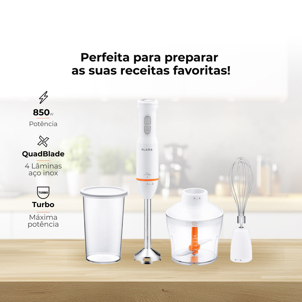 Varinha Mágica BlendEasy QuadBlade C/ Acessórios 850W 2052FL