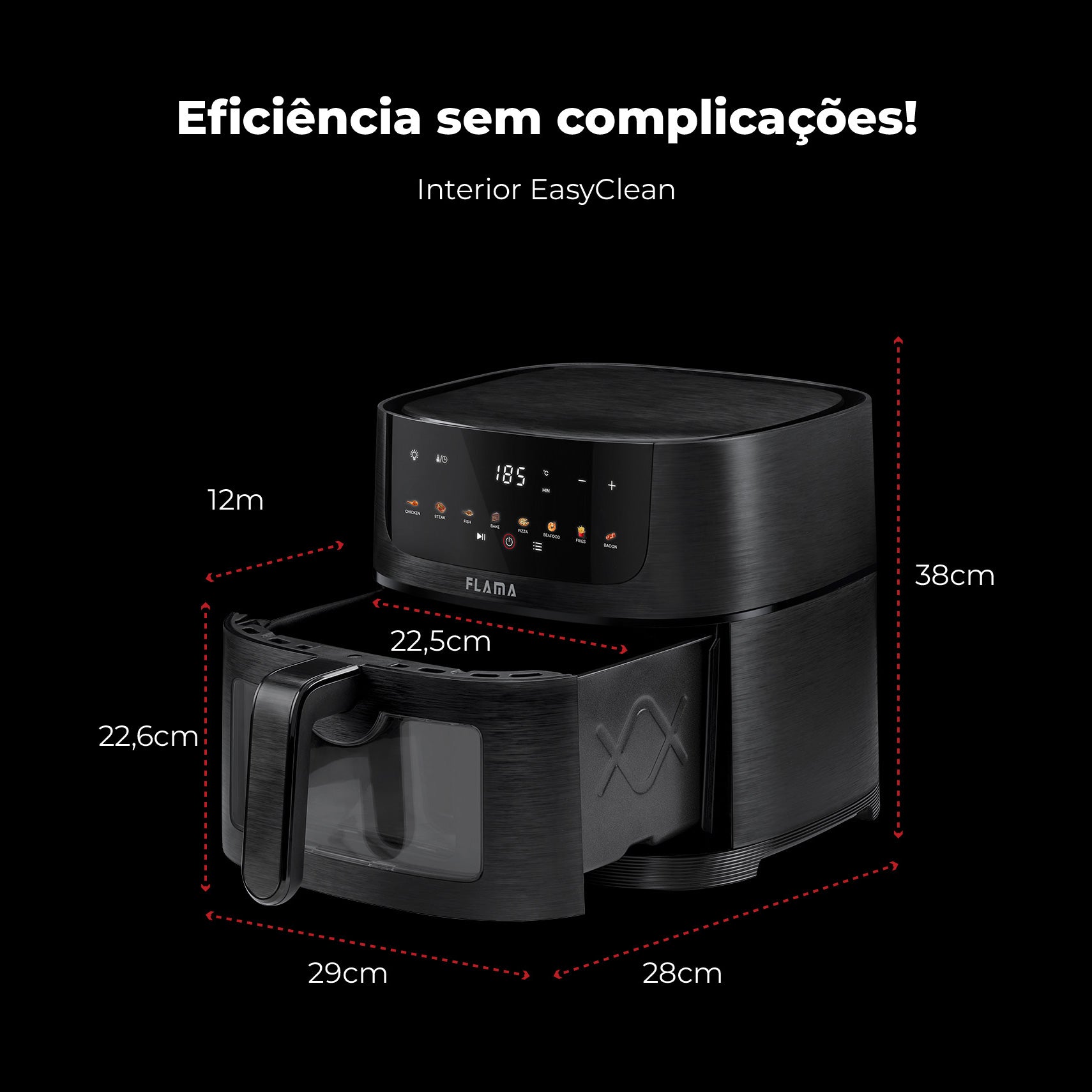 Fritadeira Sem Óleo Air Fryer C/ Janela 6L 644FL