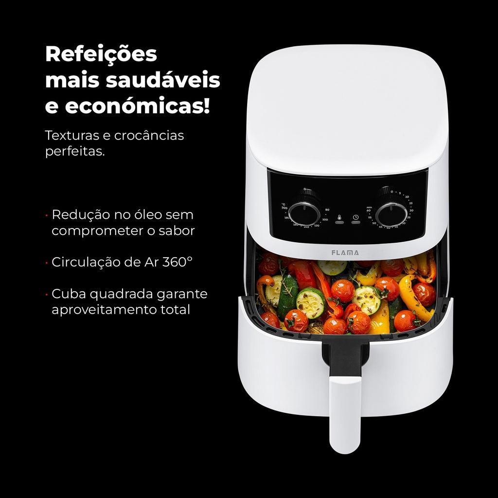 Fritadeira Sem Óleo Air Fryer 4.2L Branca 645FL