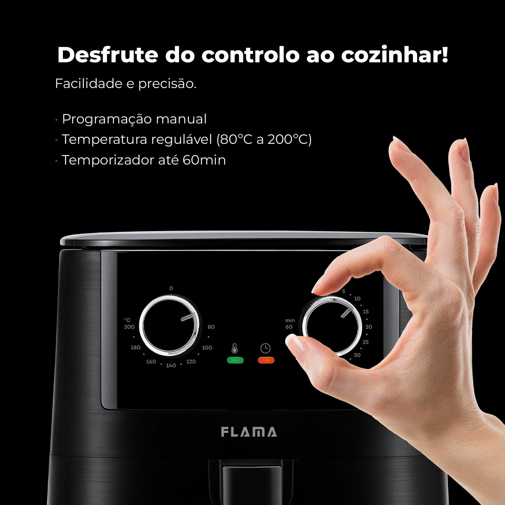 Fritadeira Sem Óleo Air Fryer 4.2L Preta 646FL