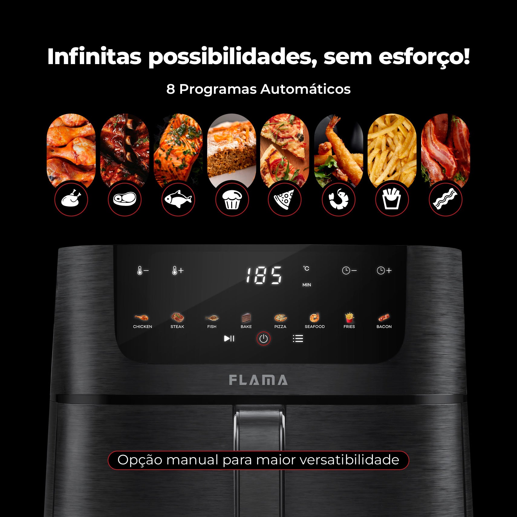 Fritadeira Sem Óleo Air Fryer 8L 648FL