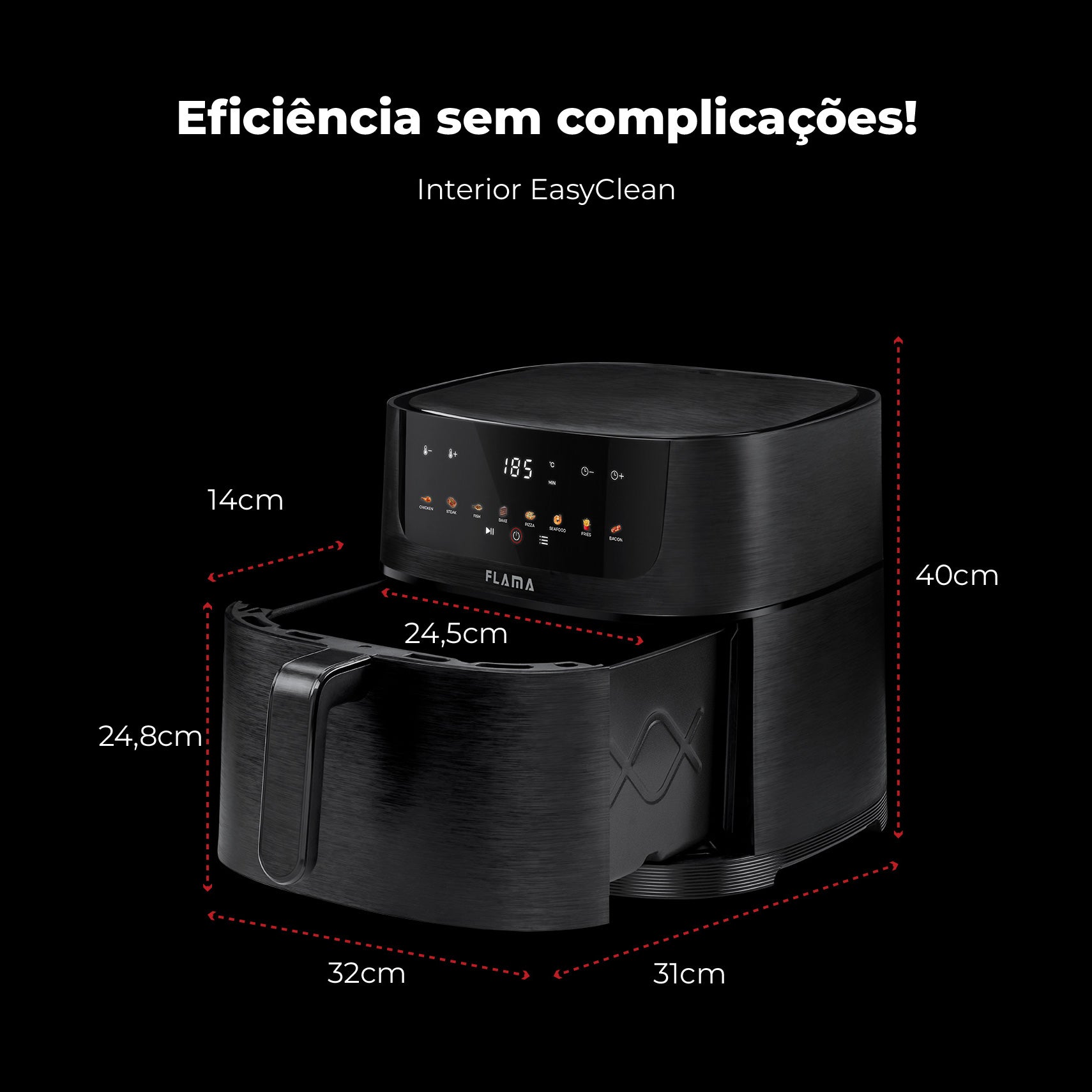 Fritadeira Sem Óleo Air Fryer 8L 648FL