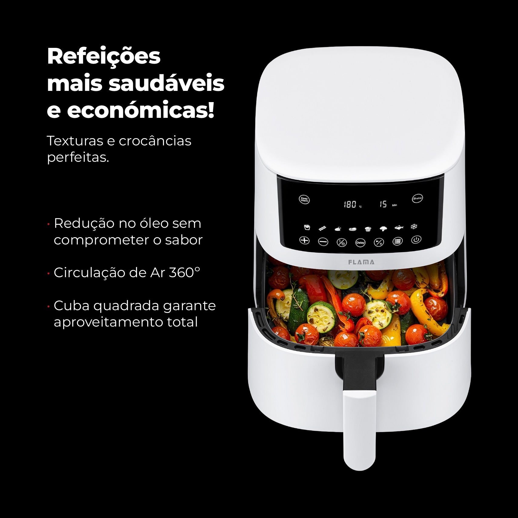 Fritadeira Sem Óleo Air Fryer 4.2L Branca 657FL
