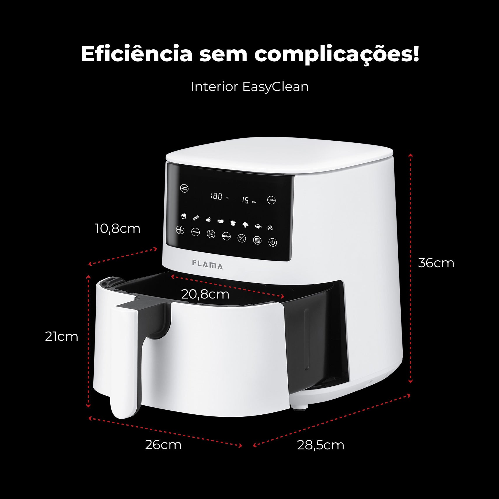 Fritadeira Sem Óleo Air Fryer 4.2L Branca 657FL
