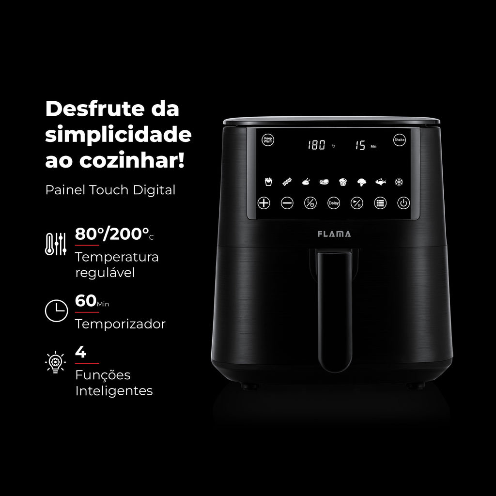 Fritadeira Sem Óleo Air Fryer 4.2L 658FL FLAMA