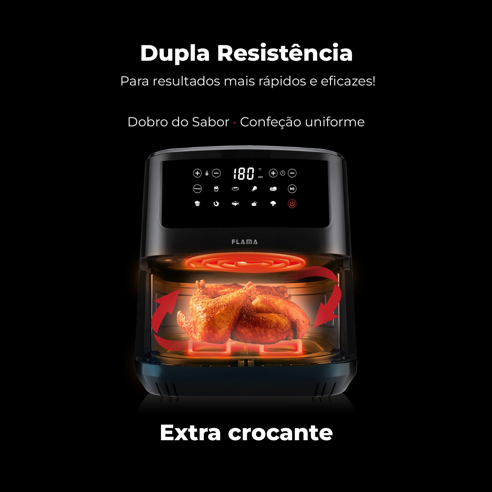 Fritadeira Sem Óleo Air Fryer Dupla Resistência 692FL