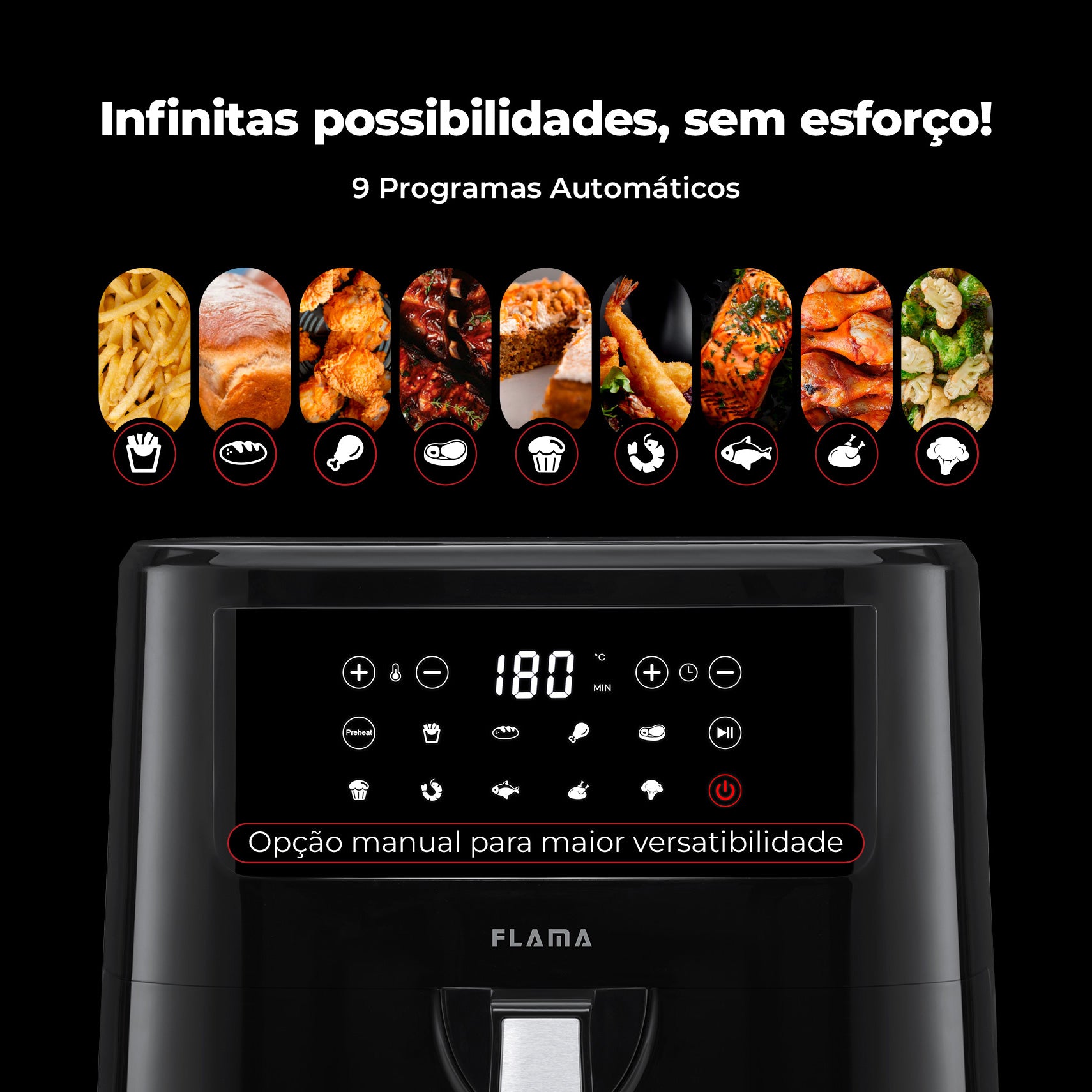 Fritadeira Sem Óleo Air Fryer Dupla Resistência 692FL