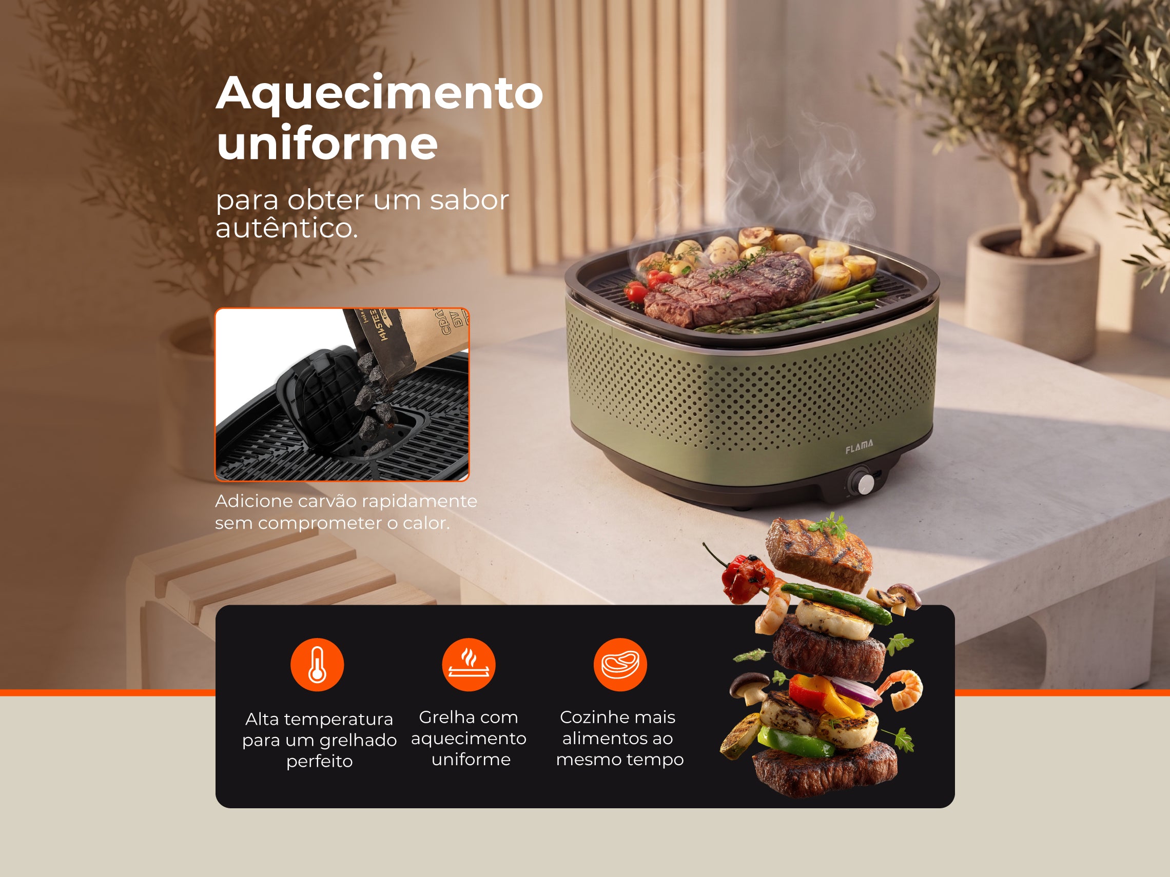 Mastergrill EVO Titan Forest Charcoal Grill 4024FL
