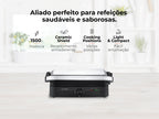 Grelhador Elétrico de Placas Inox HeatEasy 1500W 4422FL FLAMA
