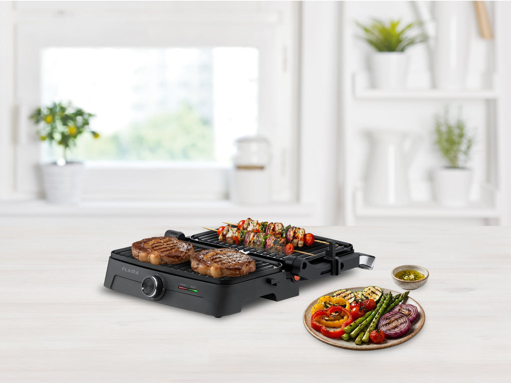 Grelhador Elétrico de Placas Inox HeatEasy 1500W 4422FL FLAMA