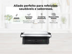 Grelhador Elétrico de Placas SlideControl HeatPro 2000W 4586FL FLAMA