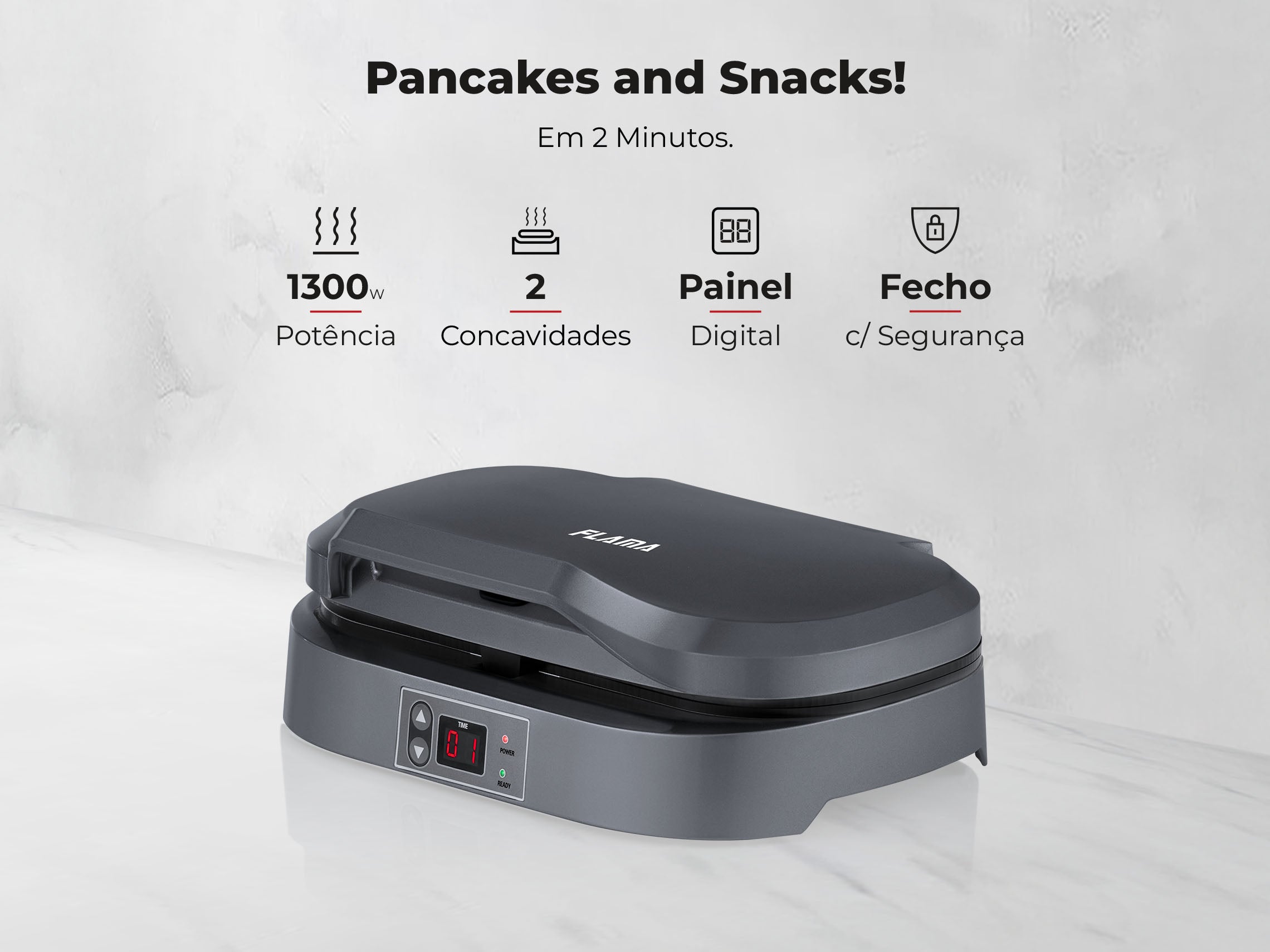 Máquina de Panquecas 2 Cavidades 4902FL FLAMA