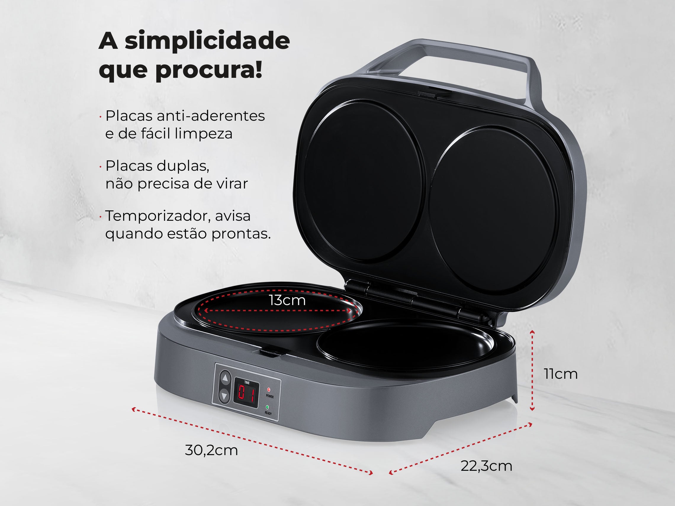 Máquina de Panquecas 2 Cavidades 4902FL FLAMA