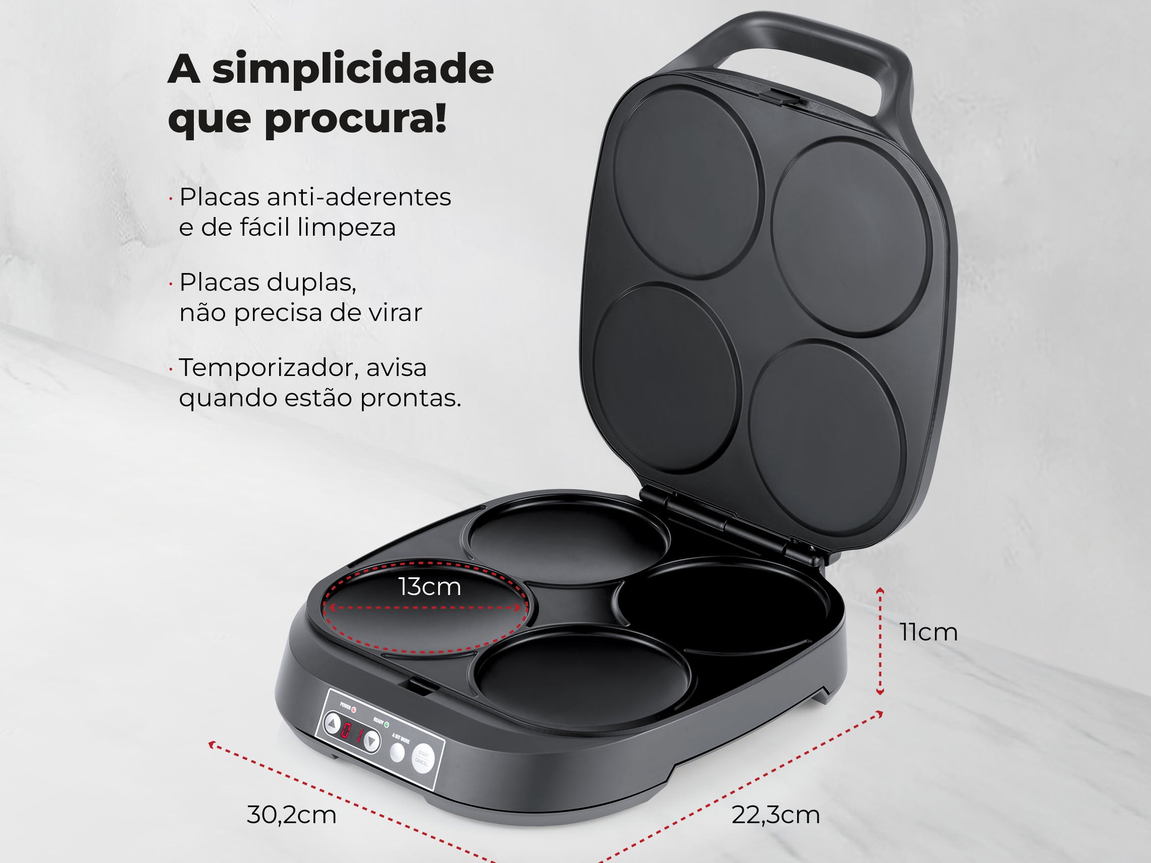 Máquina de Panquecas 4 Cavidades 4906FL FLAMA