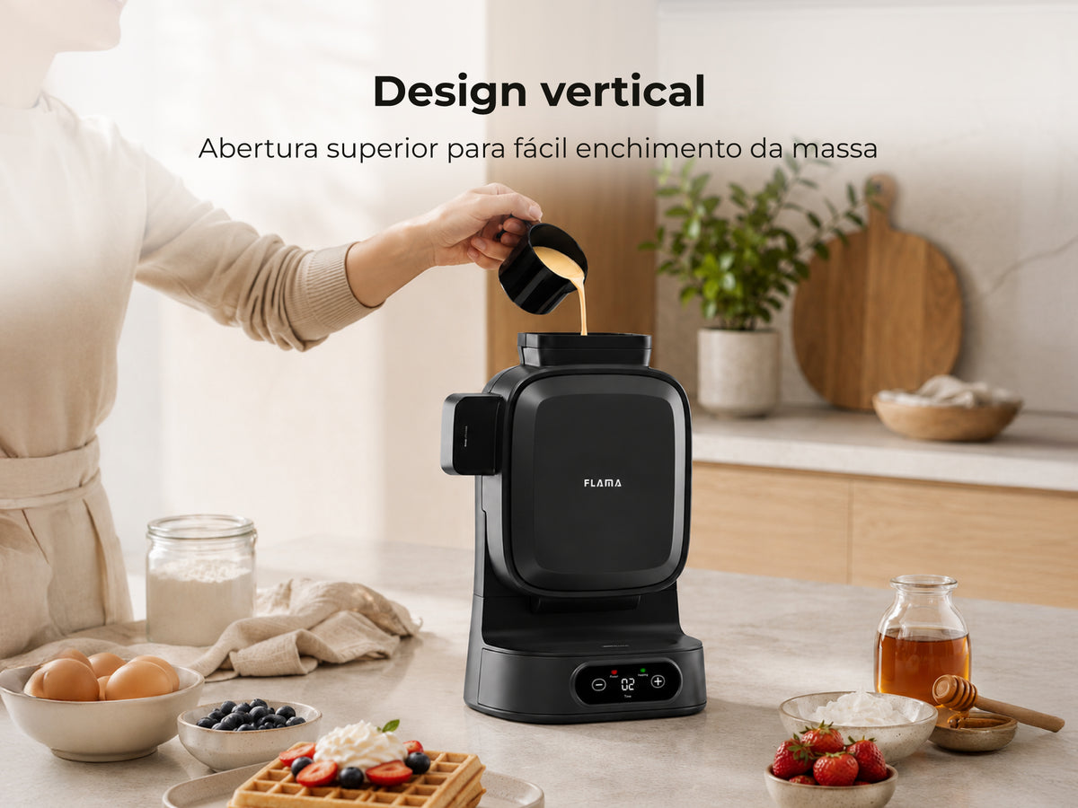 Dark Grey Vertical Waffle Maker 4907FL