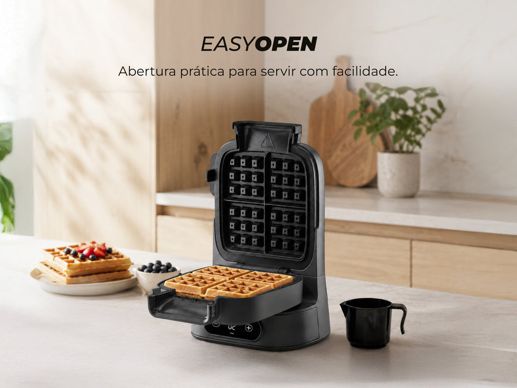 Dark Grey Vertical Waffle Maker 4907FL