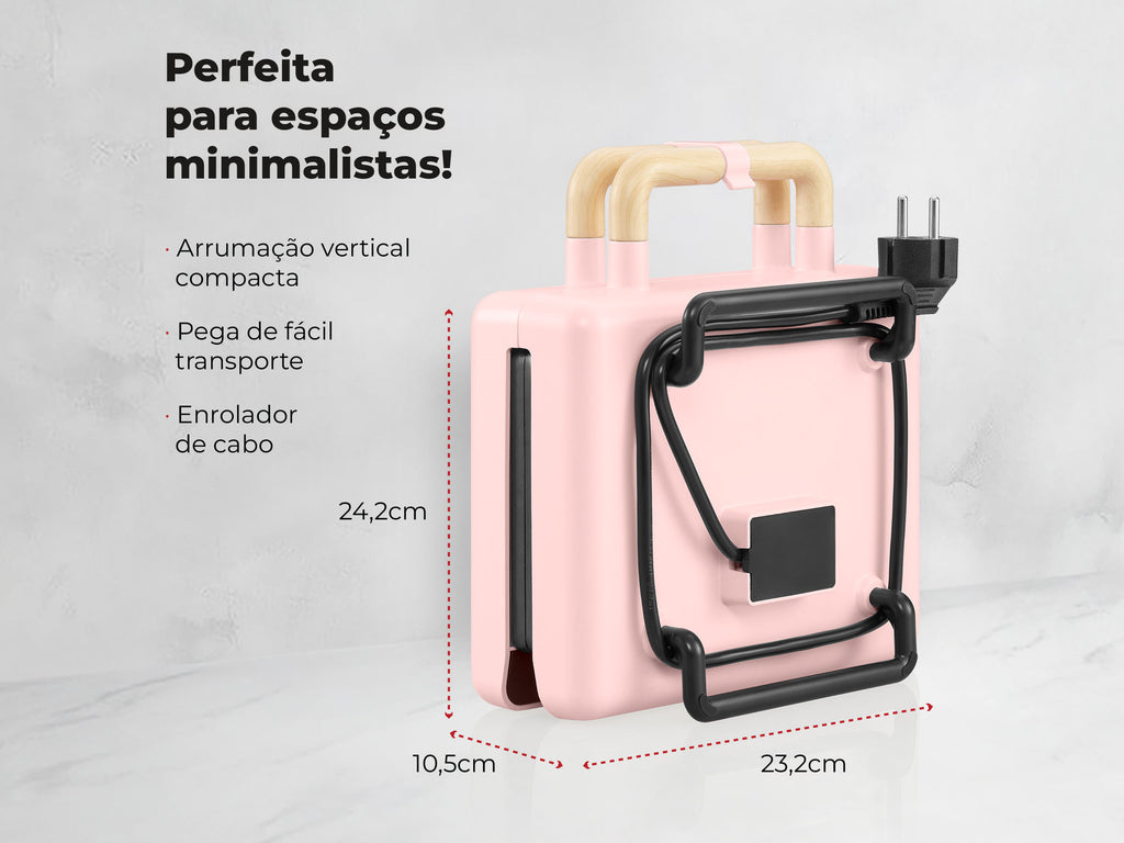 Sanduicheira Grill Cherry Pink 800W 4963FL FLAMA