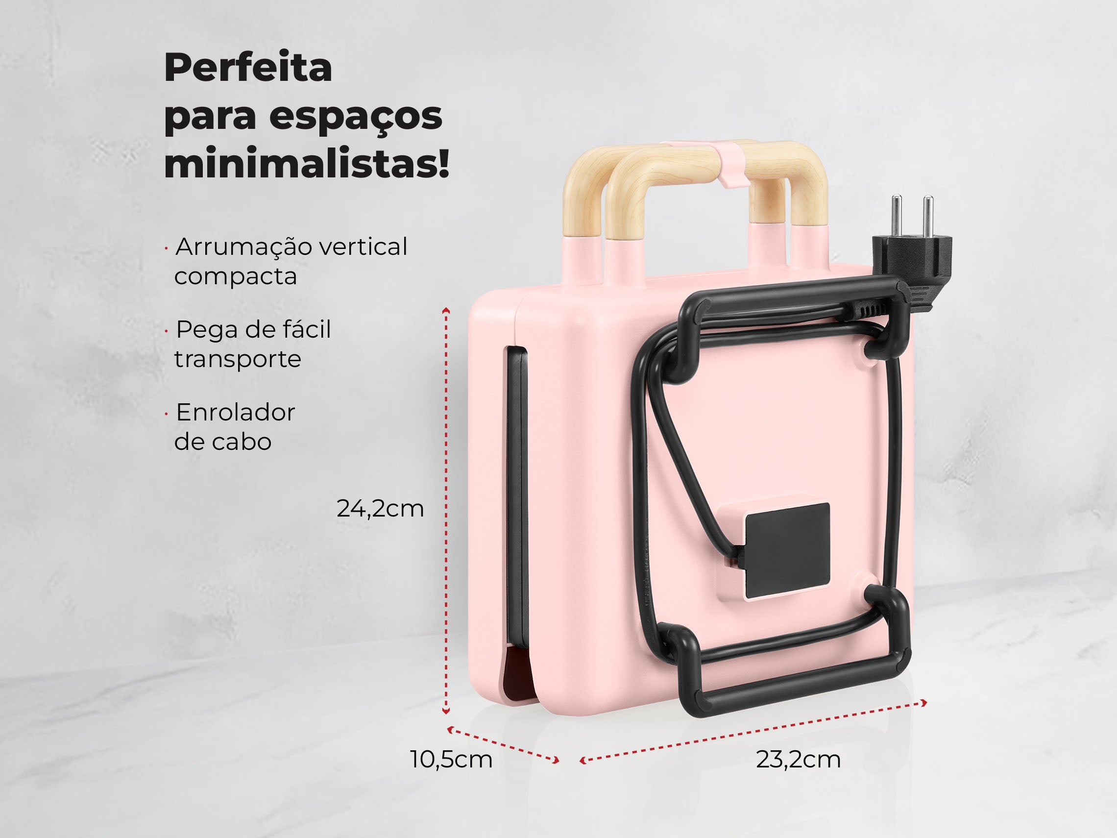 Sanduicheira Grill Cherry Pink 800W 4963FL FLAMA