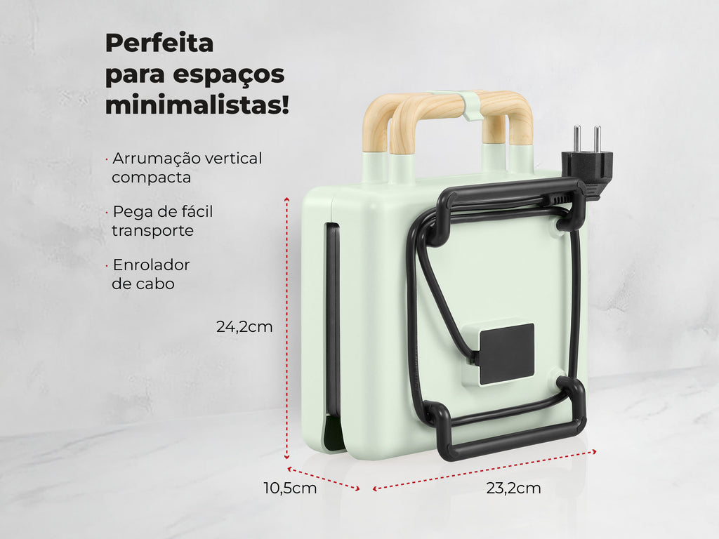 Sanduicheira Grill Mint Green 800W 4964FL FLAMA