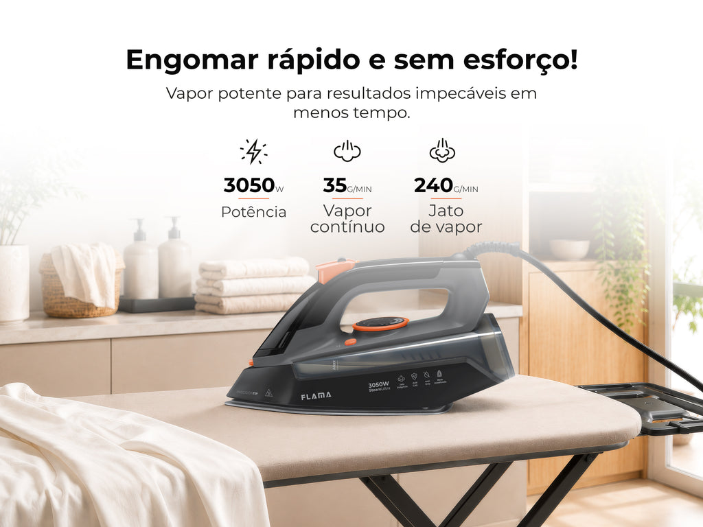 Ferro a Vapor SteamUltra AnodizedPlate 3050W Preto 5398FL