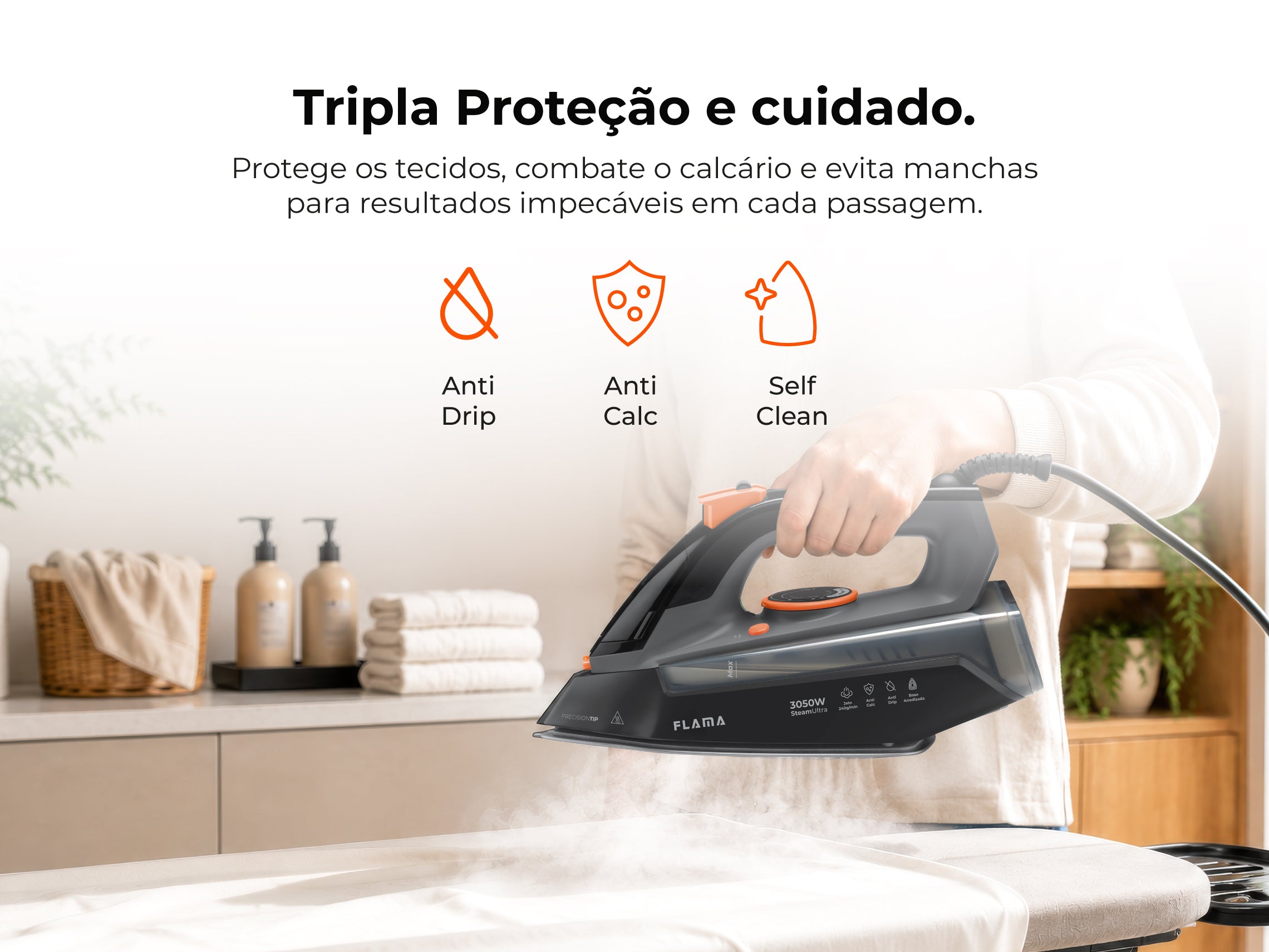 Ferro a Vapor SteamUltra AnodizedPlate 3050W Preto 5398FL
