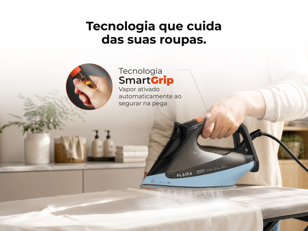Ferro a Vapor SteamUltra SmartGrip 3000W 5399FL FLAMA