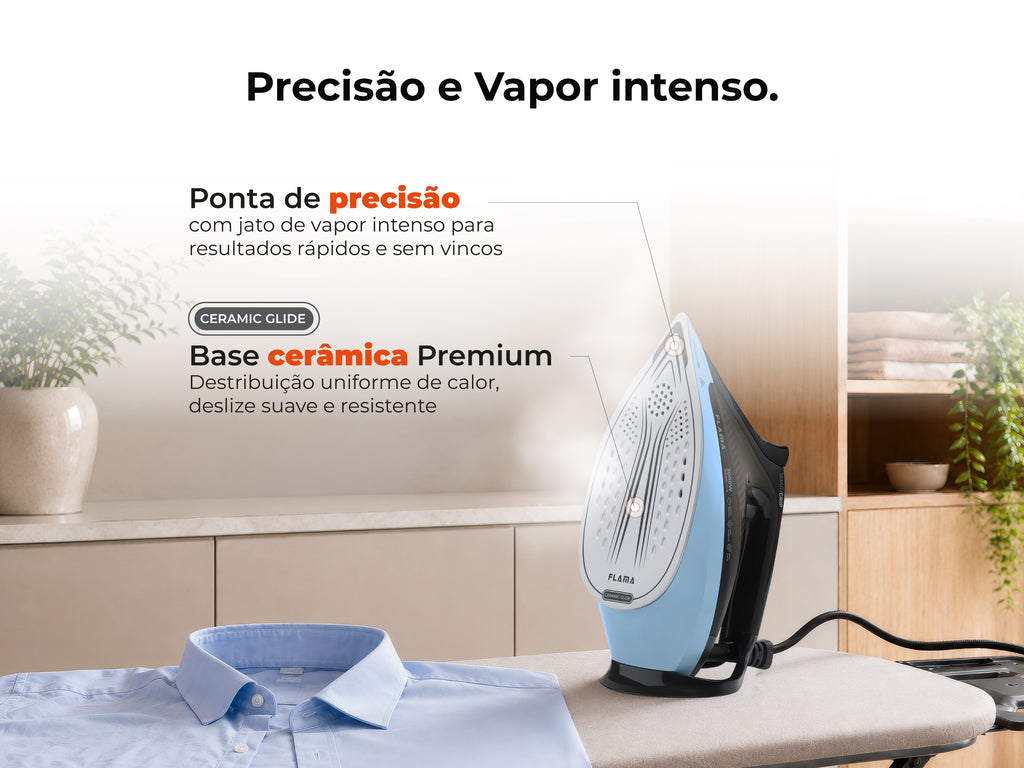 Ferro a Vapor SteamUltra SmartGrip 3000W 5399FL FLAMA