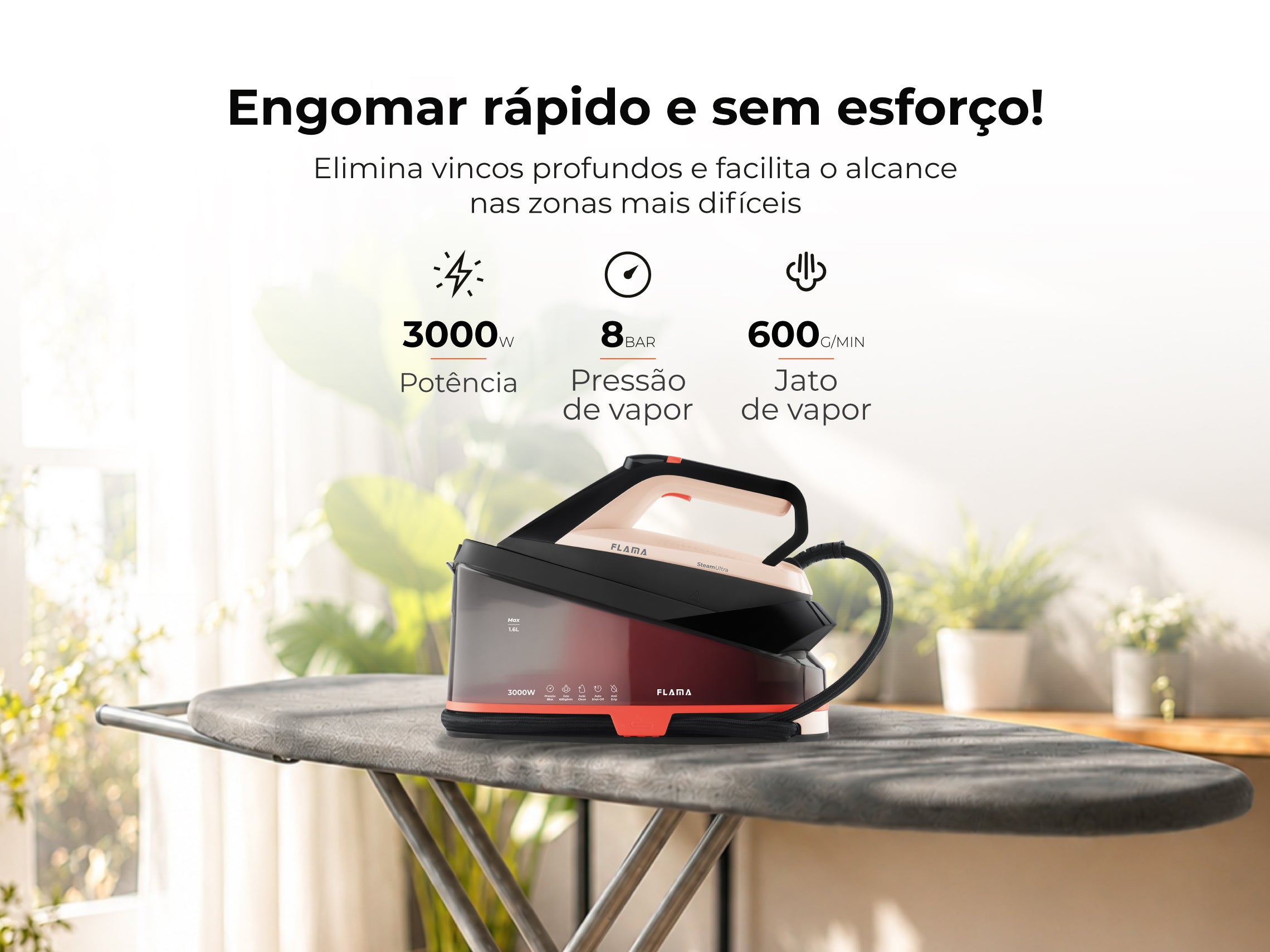 Ferro com Caldeira SteamUltra 3000W Bege 5541FL FLAMA
