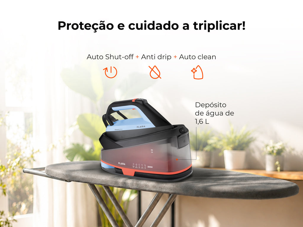 Ferro com Caldeira SteamUltra 3000W Azul 5542FL FLAMA